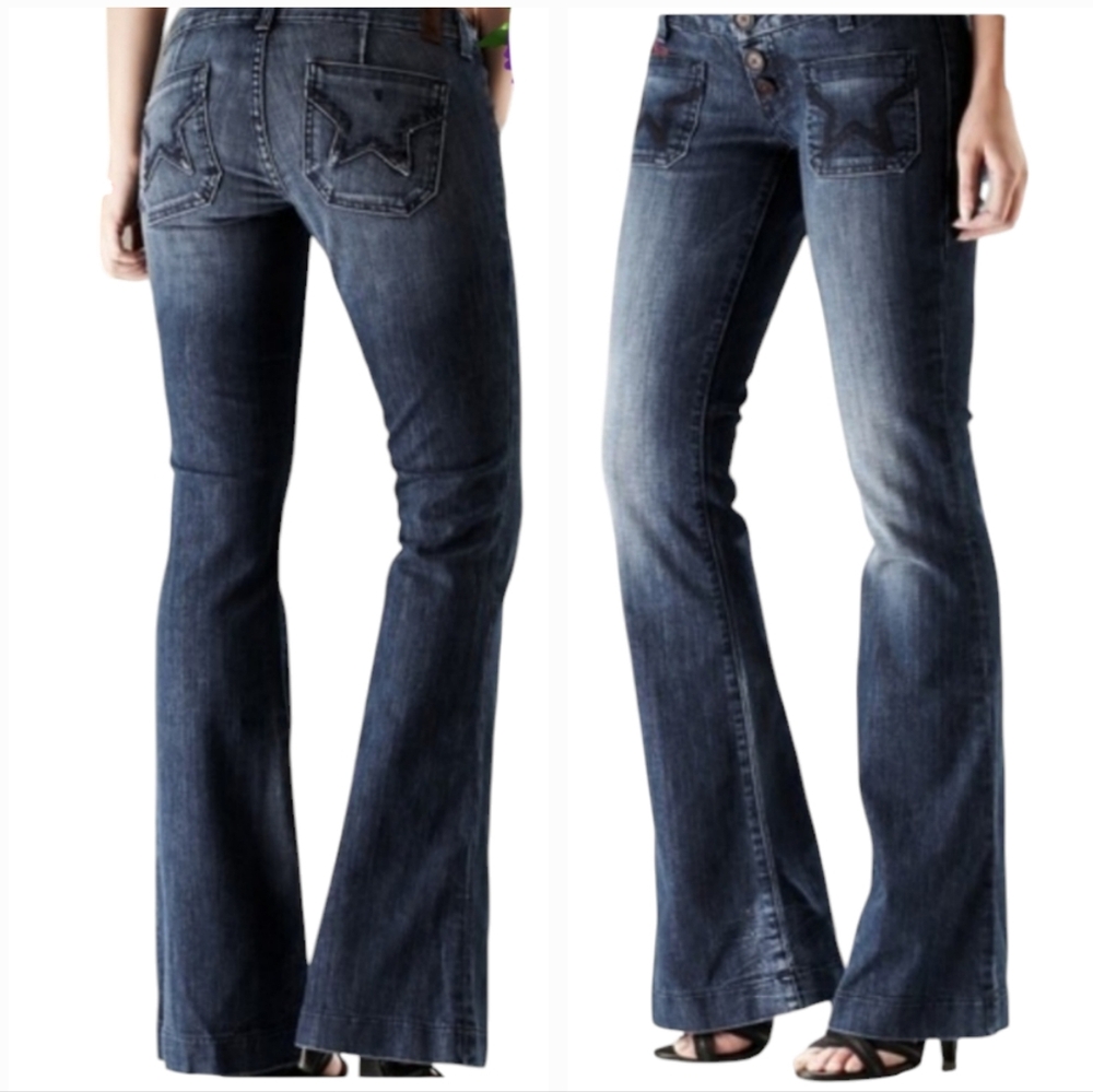 Rare- People's Liberation Janis Flare Low Rise Jeans
